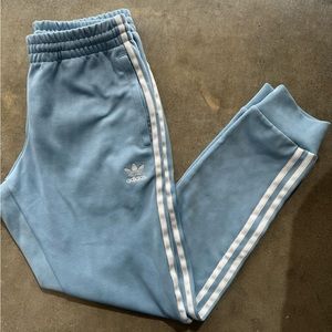 Adidas Originals Adicolor Skinny Sweatpants Cuffed Hem In Blue